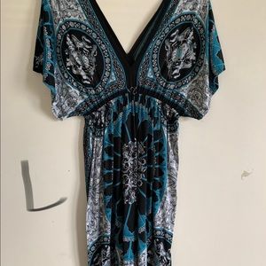 Black and blue dress